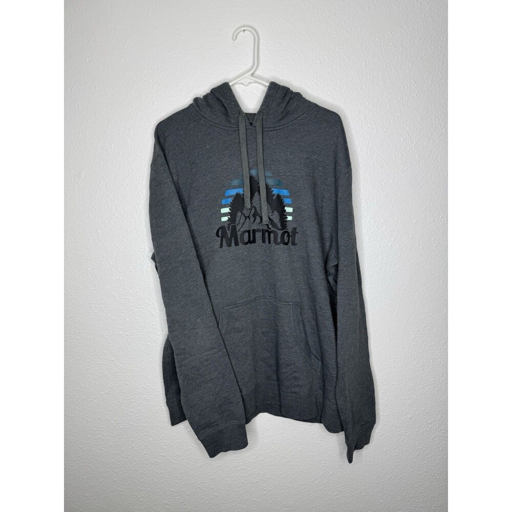 Marmot Men's Gray Fleece Lined Hoodie Jacket Pullover Streetwear Size XL Outdoor